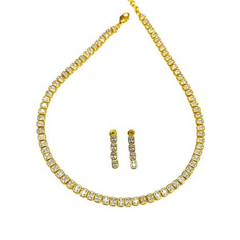 SET RHINES NECKLACE AND EARRING