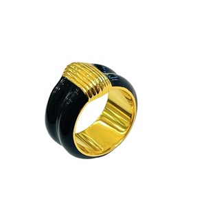 RING THICK PAINTED BLACK