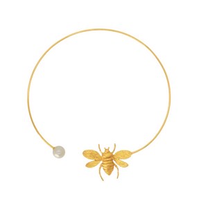 NECKLACE BEE PEARL
