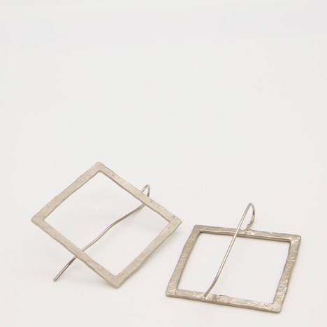 EARRING BRASS SQUARE