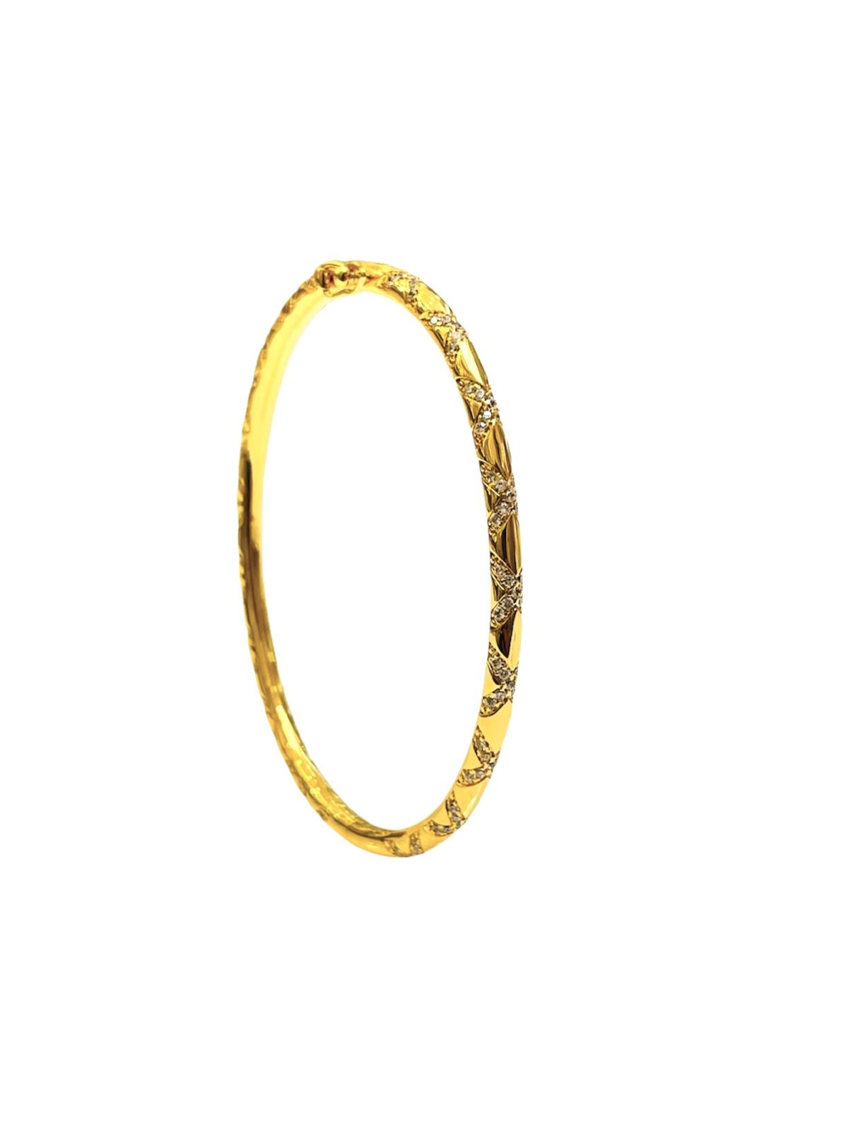 BRACELET GOLD PLATED WITH ZIRCON X