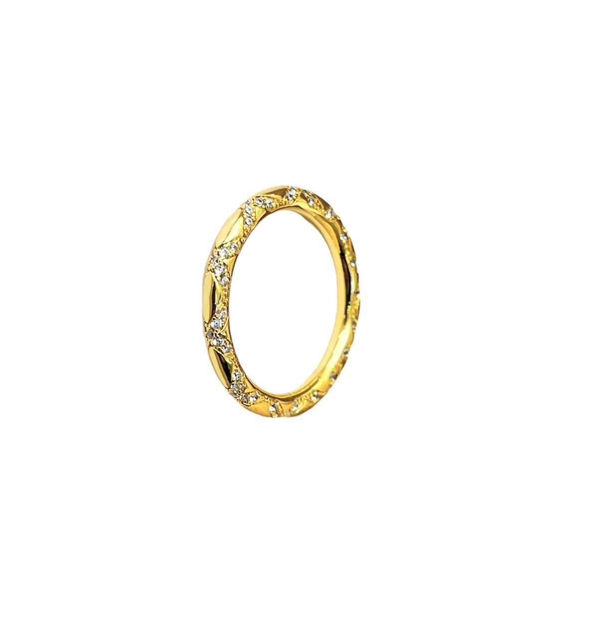 RING GOLD PLATED WITH ZIRCON X