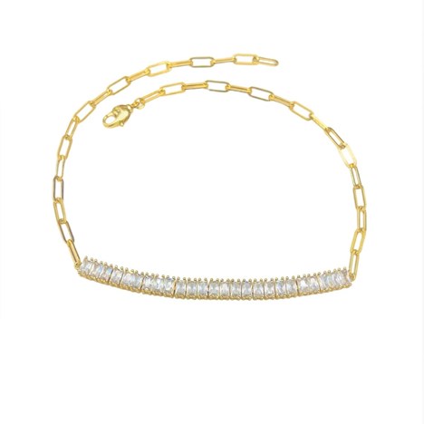 NECKLACE LINKS BAQUETTE GOLD
