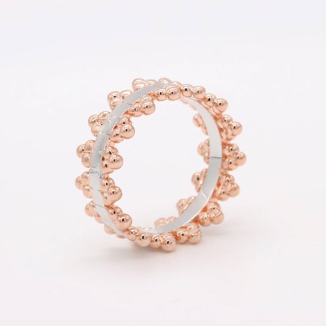 RING ROSEGOLD WITH SILVER