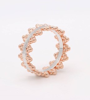 RING ROSEGOLD WITH SILVER