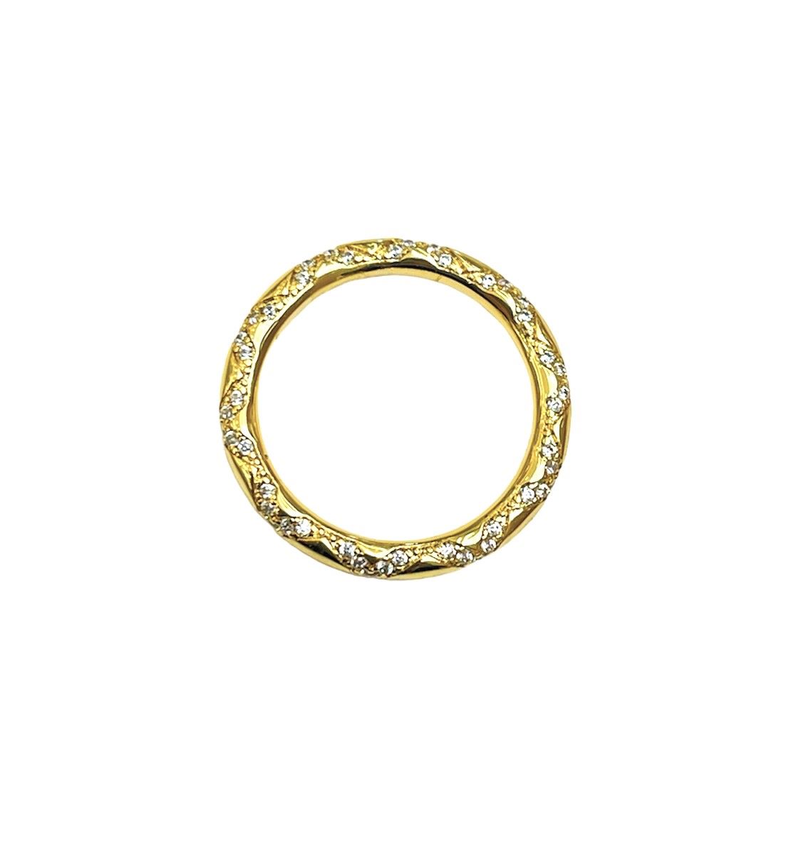 RING GOLD PLATED WITH ZIRCON X