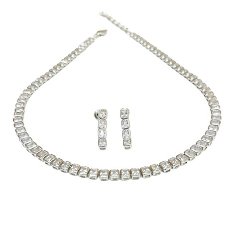 SET RHINES NECKLACE AND EARRING