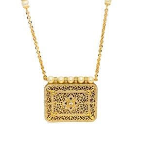 NECKLACE GOLD CALIGRAPHY
