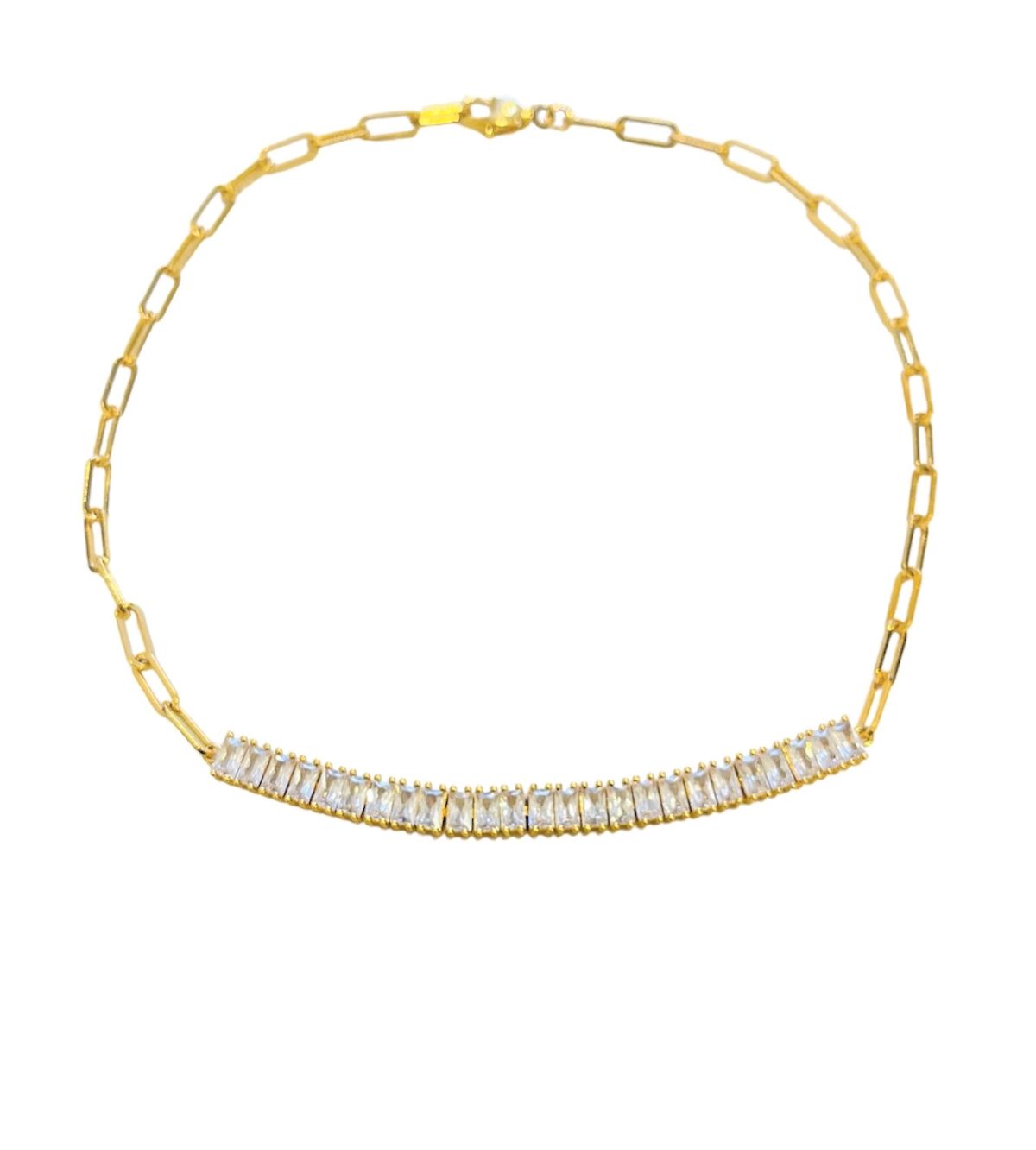 NECKLACE LINKS BAQUETTE GOLD