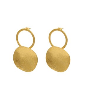 EARRING BRASS TWO CIRCLE